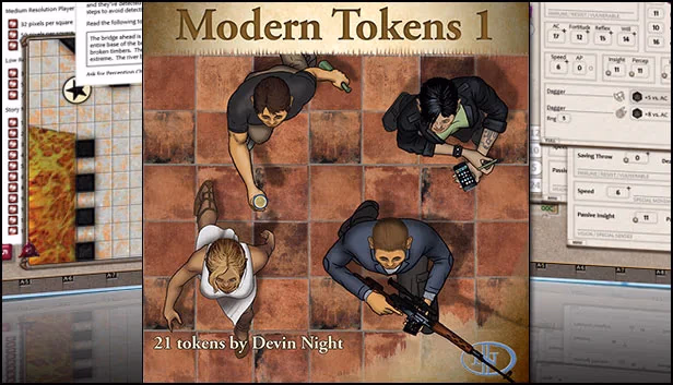 Cover image for Fantasy Grounds - Modern 1 (Token Pack)